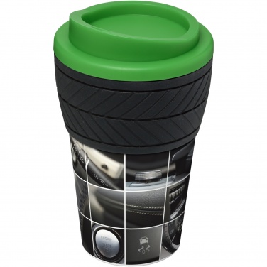 Logotrade Werbeartikel das Foto: Brite-Americano® 350 ml Isolierbecher mit Schutzring Reifen-Design