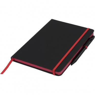 Logotrade Logogeschenke das Foto: Noir Edge A5 Notizbuch mit farbigem Rand