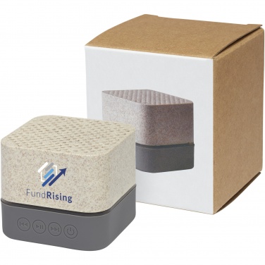 Logotrade Logogeschenke das Foto: Aira Bluetooth®-Lautsprecher aus Weizenstroh