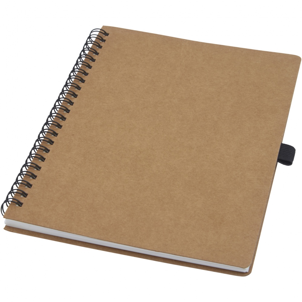 Logotrade werbemittel das Foto: Cobble A5 Notizbuch mit Spiralbindung aus recyceltem Karton mit Steinpapier