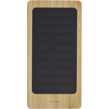 Logotrade Werbegeschenke das Foto: Alata 8000 mAh Bambus Solar-Powerbank