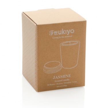 Logotrade Werbegeschenke das Foto: Ukiyo Deluxe parfümierte Kerze mit Bambusdeckel