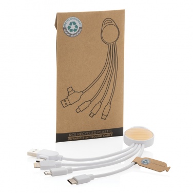 Logotrade Logogeschenke das Foto: rundes Ontario 6-in-1 Kabel aus RCS recyceltem Kunststoff