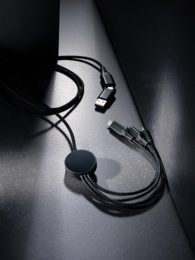 Logotrade werbemittel das Foto: Terra 120cm 6-in-1-Kabel aus RCS recyceltem Aluminium