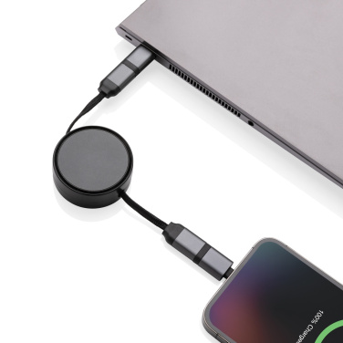 Logotrade werbemittel das Foto: Terra aufrollbares 6-in-1-Kabel aus RCS recyceltem Aluminium