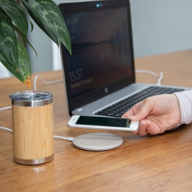 Logotrade Werbeartikel das Foto: 5W Weizenstroh Wireless Charger