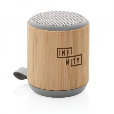 Logotrade Firmengeschenke das Foto: Bambus und Stoff 3W Wireless Speaker