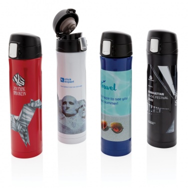 Logotrade werbemittel das Foto: Easy Lock Vakuum-Flasche aus RCS recyceltem Stahl