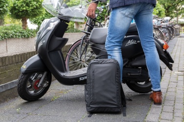 Logotrade Geschäftsgeschenke das Foto: Fashion schwarzer 15.6" Laptop-Rucksack, PVC-frei