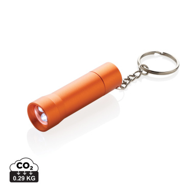 Logotrade Werbeartikel das Foto: Flash Schlüsselanhänger-Taschenlampe aus RCS rec. Aluminium