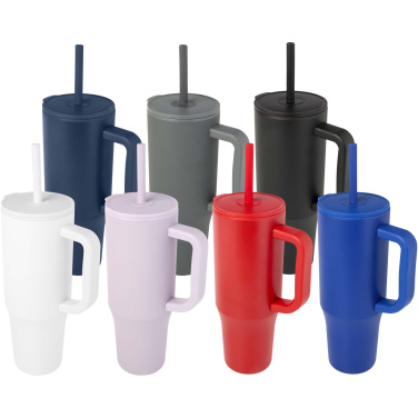 Logotrade Werbegeschenke das Foto: Brady 900 ml RCS-zertifizierter Isolierbecher mit Silikon Trinkhalm