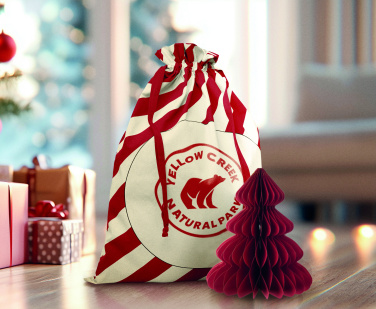 Logotrade Geschäftsgeschenke das Foto: Beutel mit Kordelzug Xmas