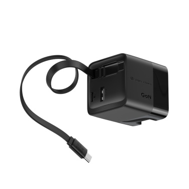 Logotrade Geschäftsgeschenke das Foto: Urban Vitamin Mendocino 65W GaN-Charger mit einziehb. Kabel