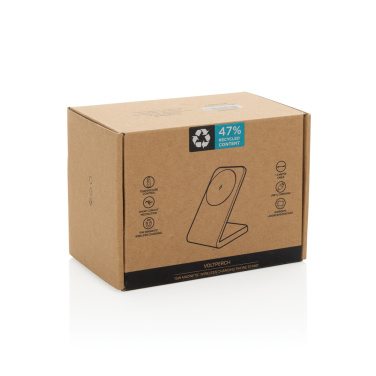 Logotrade Logogeschenke das Foto: VoltPerch 15W magnetischer Wireless Charger aus RCS rec. ABS