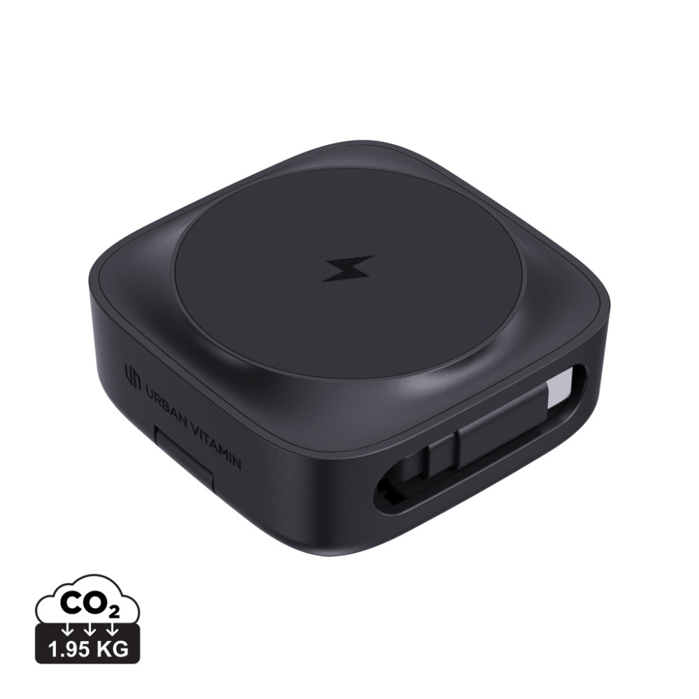 Logotrade Werbeartikel das Foto: Urban Vitamin Goleta 2-in-1 15W Magnetic Wireless Charger