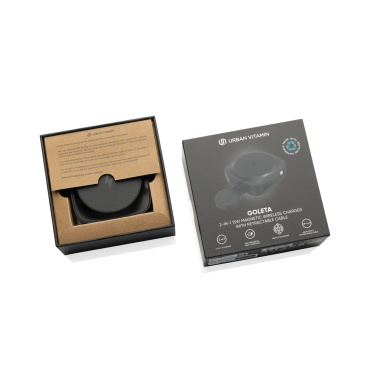 Logotrade Werbegeschenke das Foto: Urban Vitamin Goleta 2-in-1 15W Magnetic Wireless Charger
