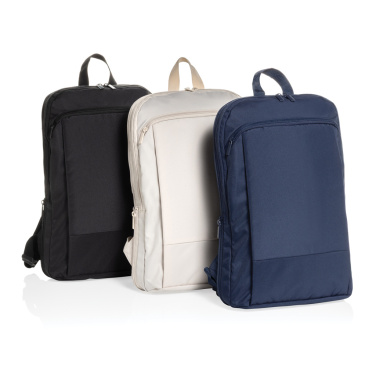 Logotrade Werbeartikel das Foto: Flexpack Aware™ Expandable Slim RPET 15,6" Laptop-Rucksack