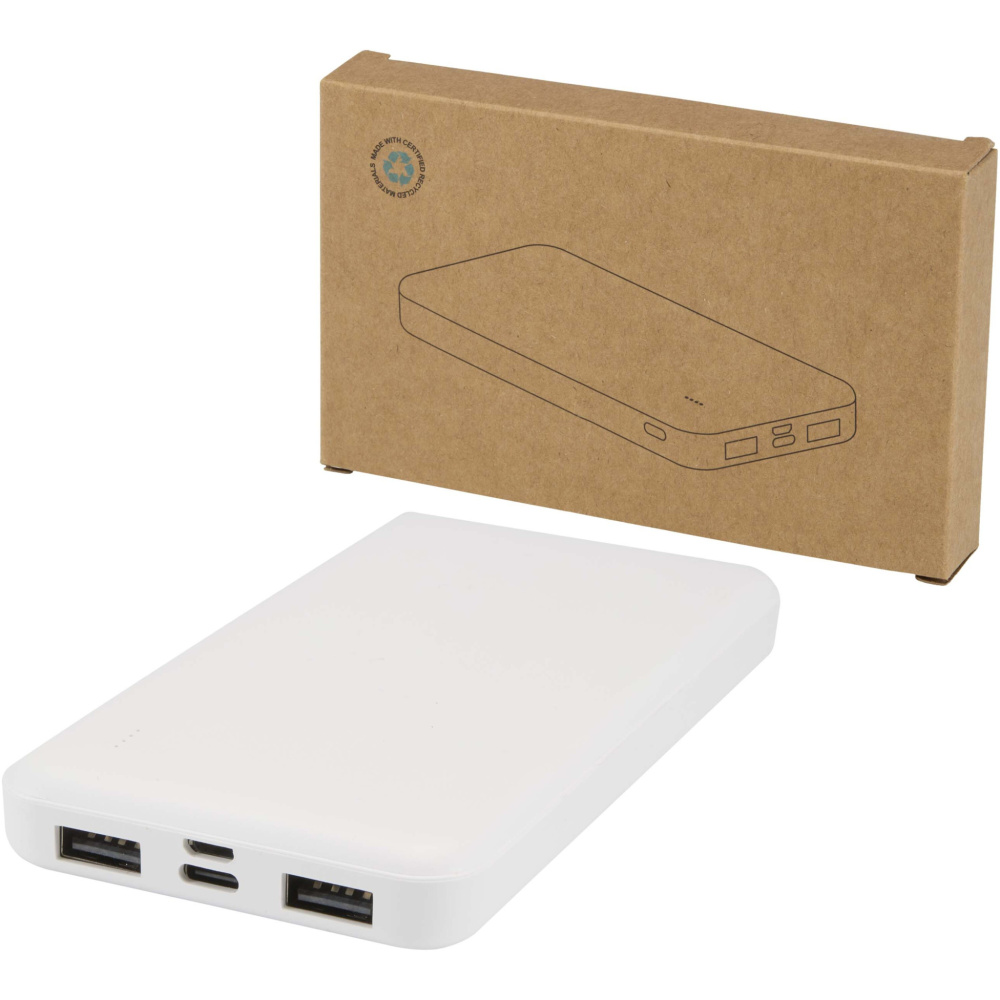 Logotrade werbemittel das Foto: Intan 10 W 10.000 mAh Powerbank aus recyceltem Kunststoff