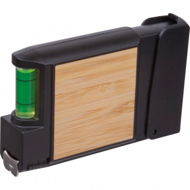 Logotrade Firmengeschenke das Foto: 3-Meter-Bandmaß mit Wasserwaage HALIFAX