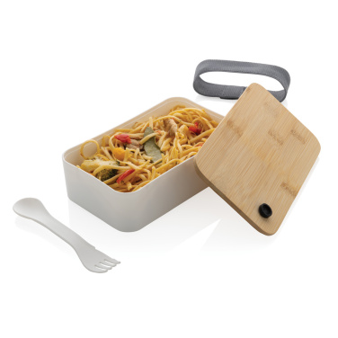 Logotrade Geschäftsgeschenke das Foto: RCS RPP Lunchbox mit Bambusdeckel
