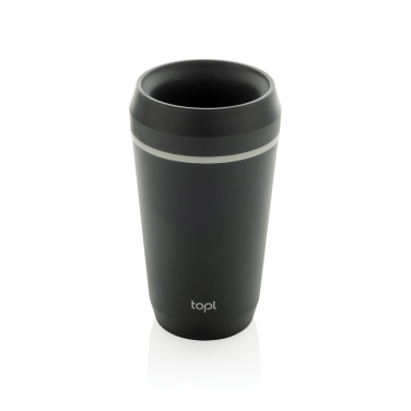 Logotrade Firmengeschenke das Foto: Topl-Becher aus rec. Kunststoff mit 360-Grad-Deckel 354ml