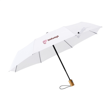 Logotrade Werbeartikel das Foto: Michigan faltbarer RCS RPET-Regenschirm 21 Zoll