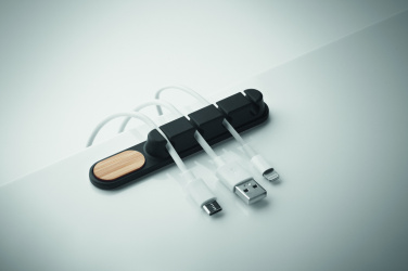 Logotrade Geschäftsgeschenke das Foto: Kabel-Halter Silikon