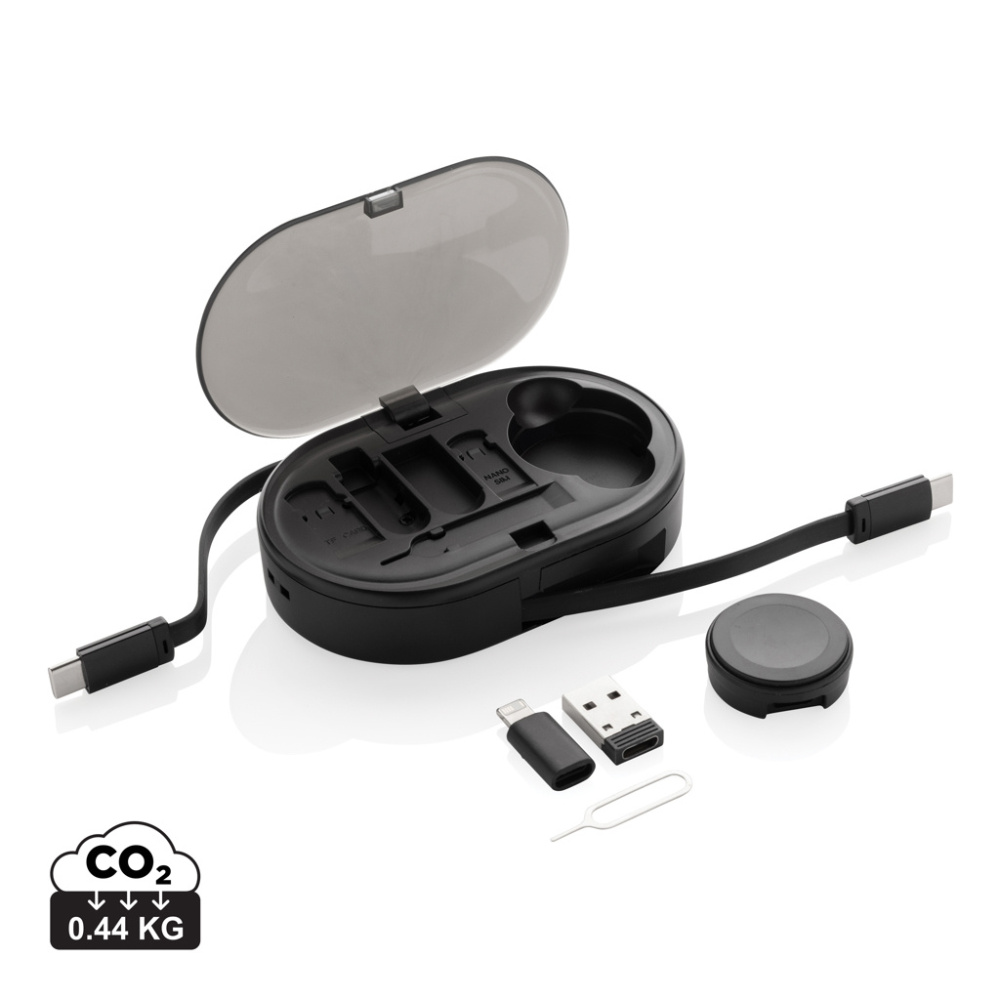 Logotrade Logogeschenke das Foto: Chargevix Multifunktionales 60W-Lade-Set aus RCS rPlastic