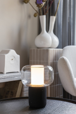 Logotrade werbemittel das Foto: Lux 10W Lautsprecherlampe aus RCS recyceltem Kunststoff