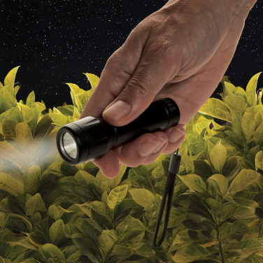 Logotrade Firmengeschenke das Foto: Flara USB-aufladbare Taschenlampe aus RCS recyceltem ABS