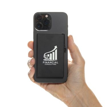 Logotrade Firmengeschenke das Foto: Magnetischer RFID-Kartenhalter aus Aluminium für Smartphones