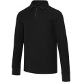 Zeus Langarm Poloshirt Unisex mit Reißverschluss, Schwarz