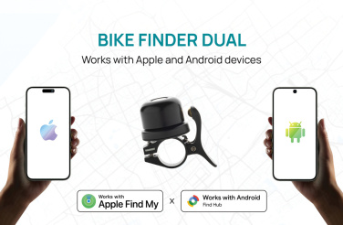 Logotrade Geschäftsgeschenke das Foto: Bikefinder Dual RCS Fahrradklingel mit weltweiter Ortung