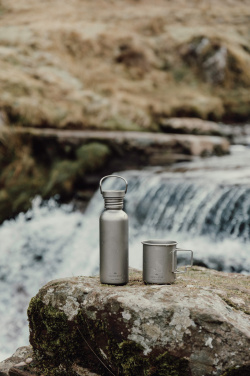 Logotrade Firmengeschenke das Foto: Nordic Drift Trail Ultraleichte Titan-Wasserflasche 600ml