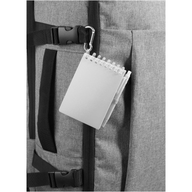 Logotrade Werbeartikel das Foto: Lig Mini Recyceltes Outdoor-Softcover Notizbuch und Kugelschreiber Set (schwarze Mine)
