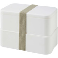 MIYO POP 700 + 700 ml doppelschichtige Lunchbox, Weiß