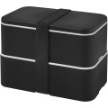 MIYO POP 700 + 700 ml doppelschichtige Lunchbox, Schwarz