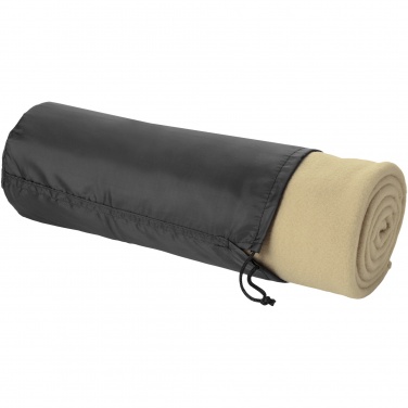 Logo trade promotional products picture of: Huggy fleece plaid blanket with carry pouch