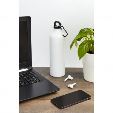 Logo trade corporate gifts picture of: Oregon 770 ml aluminium water bottle with carabiner