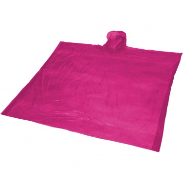 Logo trade promotional merchandise picture of: Ziva disposable rain poncho with storage pouch
