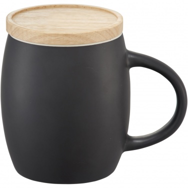 Logotrade promotional gift picture of: Hearth 400 ml ceramic mug with wooden coaster