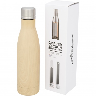 Logo trade promotional gifts picture of: Vasa 500 ml wood-look copper vacuum insulated bottle