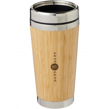 Logo trade promotional gifts picture of: Bambus 450 ml tumbler with bamboo outer