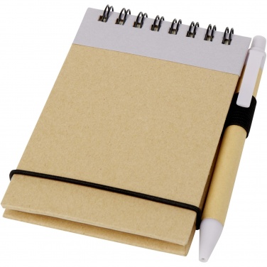 Logo trade promotional gift photo of: Zuse A7 recycled jotter notepad with pen