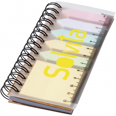 Logo trade promotional merchandise picture of: Spinner spiral notebook with coloured sticky notes