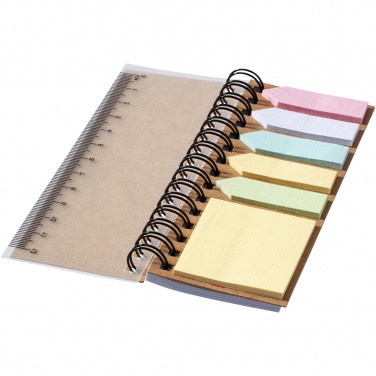 Logo trade corporate gift photo of: Spinner spiral notebook with coloured sticky notes