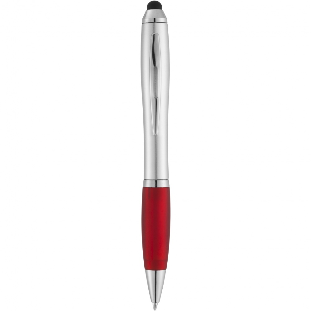 Logo trade promotional giveaways image of: Nash stylus ballpoint with coloured grip