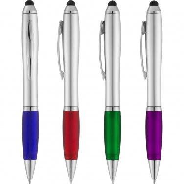 Logo trade advertising products picture of: Nash stylus ballpoint with coloured grip
