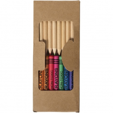 Logo trade promotional products image of: Lucky 19-piece coloured pencil and crayon set