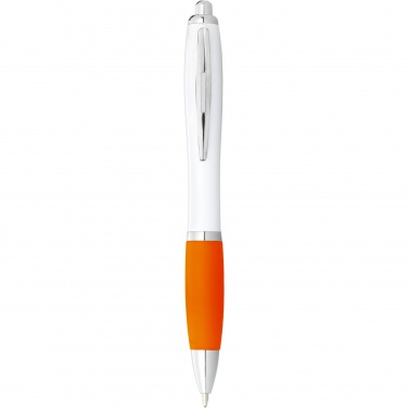 Logotrade business gifts photo of: Nash ballpoint pen white barrel and coloured grip